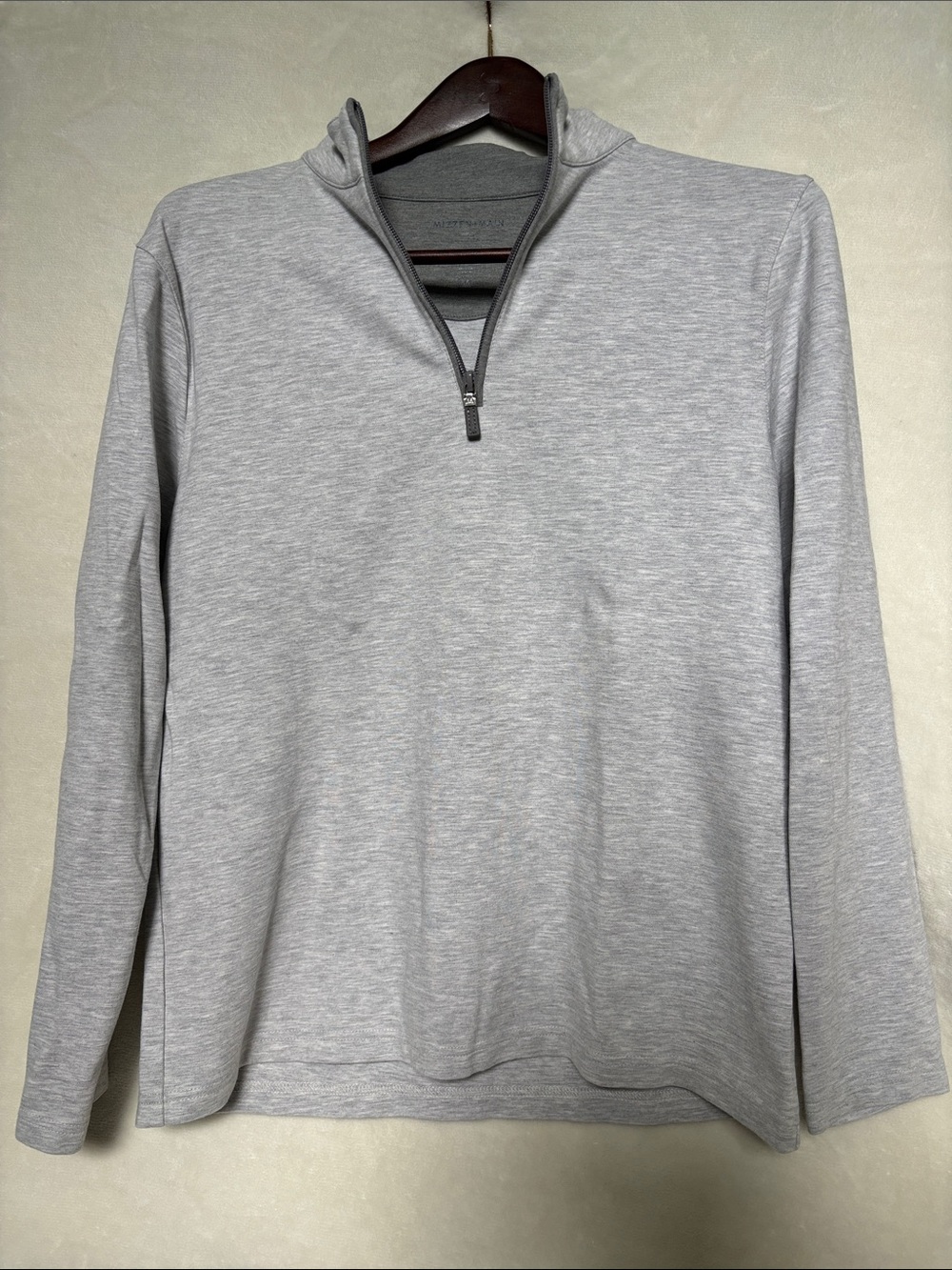 Mizzen+Main Heather Gray Quarter-Zip Pullover